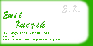emil kuczik business card